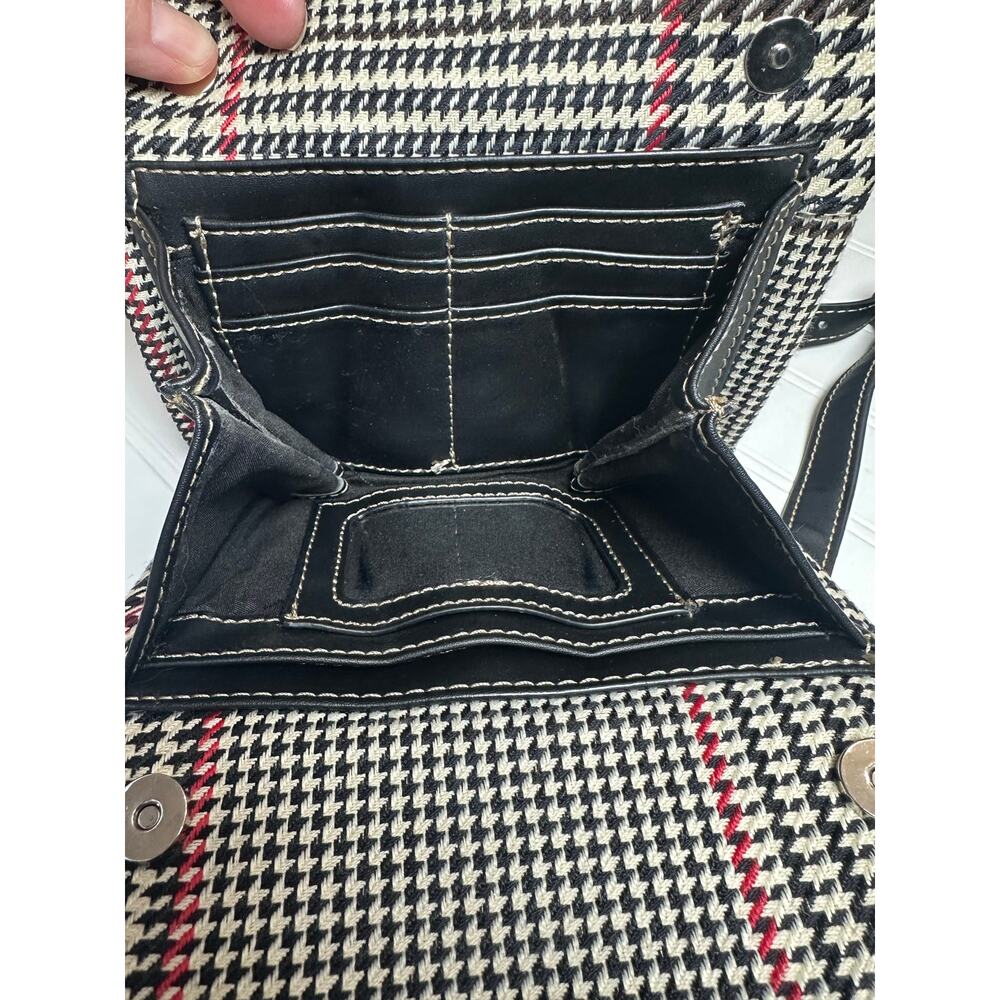 Chaps Houndstooth Patterned Crossbody Bag Black L… - image 5